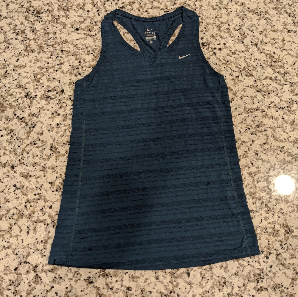 Nike Dri-Fit Sheer Racerback Tank Teal Medium